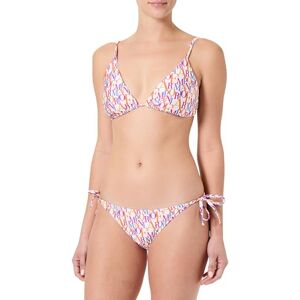 EW000799AF12190F0025XS Emporio Armani Damski zestaw bikini trójkątny, Bianco/Logo Multicol, XS EW000799AF12190F0025XS Emporio Armani Damski zestaw bikini trójkątny, Bianco/Logo Multicol, XS