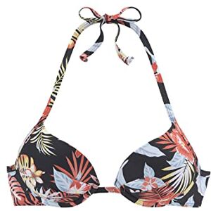 15605968 s.Oliver Damski top bikini push-up, Nadruk kwiatowy czarny, 40-C 15605968 s.Oliver Damski top bikini push-up, Nadruk kwiatowy czarny, 40-C