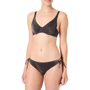 ZA3016 Zestaw bikini z fiszbinami, cekinowa tkanina Lurex, czarny, 36 ZA3016 Zestaw bikini z fiszbinami, cekinowa tkanina Lurex, czarny, 36