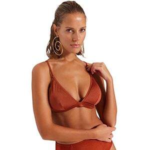 TBESS21BU0188 Trendyol Damski trójkątny dzianinowy top bikini, Brązowy, 38 TBESS21BU0188 Trendyol Damski trójkątny dzianinowy top bikini, Brązowy, 38
