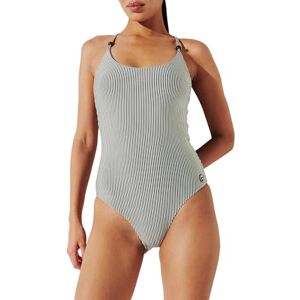 A1W46050 Karl Lagerfeld B.V IKON Stripe Swimsuit, biały/czarny pasek, XS A1W46050 Karl Lagerfeld B.V IKON Stripe Swimsuit, biały/czarny pasek, XS