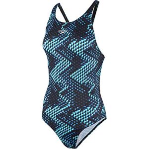 806187C823 Speedo damski kostium kąpielowy z efektem lustrzanego połysku Mirrorglare Bk/Chro Bl/Aqa Sps 30 806187C823 Speedo damski kostium kąpielowy z efektem lustrzanego połysku Mirrorglare Bk/Chro Bl/Aqa Sps 30