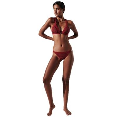 235W2231 KARL LAGERFELD KL Monogram Bikini Bottoms, Biking Red/Tawny Port, XL 235W2231 KARL LAGERFELD KL Monogram Bikini Bottoms, Biking Red/Tawny Port, XL