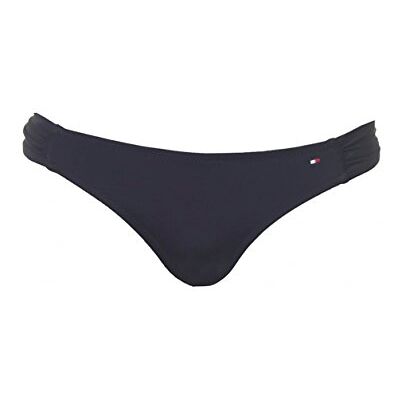 WW0WW10319-017 Tommy Hilfiger Damskie spodnie bikini Basic Side Gather Brief, czarny (MASTERS BLACK 017), 36 WW0WW10319-017 Tommy Hilfiger Damskie spodnie bikini Basic Side Gather Brief, czarny (MASTERS BLACK 017), 36