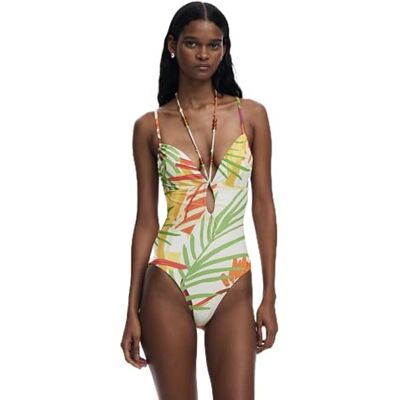 25SWMK07 Desigual Swim_Belize Tropi jednoczęściowy strój kąpielowy damski, biała, M 25SWMK07 Desigual Swim_Belize Tropi jednoczęściowy strój kąpielowy damski, biała, M