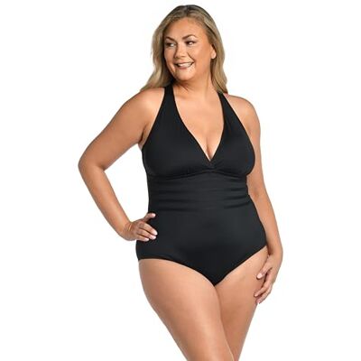 LB0IG22W La Blanca Womens Island Goddess Multi-Strap Cross Back One Piece Swimsuit, Black, 22 Plus LB0IG22W La Blanca Womens Island Goddess Multi-Strap Cross Back One Piece Swimsuit, Black, 22 Plus