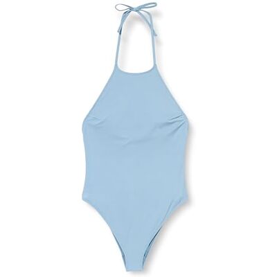 KW0KW02733CFFXS Calvin Klein damski jednoczęściowy strój kąpielowy z wysokim dekoltem -RP KW0KW02733 wiązany na szyi, niebieski (faded denim), XS, Niebieski (Faded Denim), XS KW0KW02733CFFXS Calvin Klein damski jednoczęściowy strój kąpielowy z wysokim dekoltem -RP KW0KW02733 wiązany na szyi, niebieski (faded denim), XS, Niebieski (Faded Denim), XS