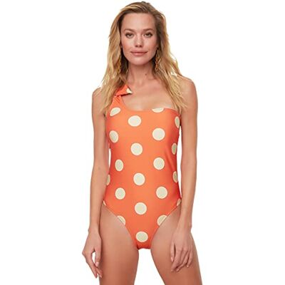 TBESS22MA0028 Trendyol Women's jednoczęściowy kostium kąpielowy na ramię ze wzorem naukowym, jednoczęściowy strój kąpielowy, wielokolorowy, 34 TBESS22MA0028 Trendyol Women's jednoczęściowy kostium kąpielowy na ramię ze wzorem naukowym, jednoczęściowy strój kąpielowy, wielokolorowy, 34