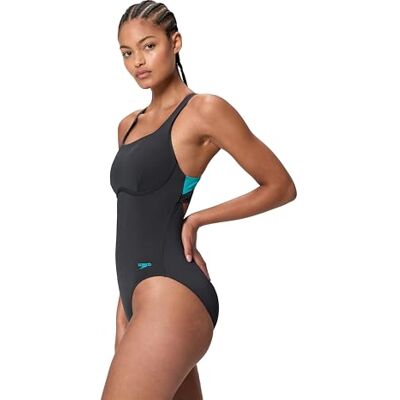 8-A0002670 Speedo Jednoczęściowy strój kąpielowy damski Solid Flex Band, czarny, 34 8-A0002670 Speedo Jednoczęściowy strój kąpielowy damski Solid Flex Band, czarny, 34