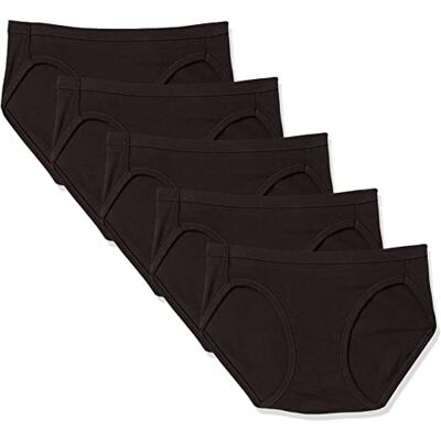 42W5CS Hanes Ultimate Women's 5-Pack Ultimate ComfortSoft Stretch Bikini Panty, Black, Black, Black, Black, Black, 6 42W5CS Hanes Ultimate Women's 5-Pack Ultimate ComfortSoft Stretch Bikini Panty, Black, Black, Black, Black, Black, 6