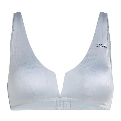 240W2209 KARL LAGERFELD Karl DNA Shiny Rib Bandeau damskie, Silver, XL 240W2209 KARL LAGERFELD Karl DNA Shiny Rib Bandeau damskie, Silver, XL