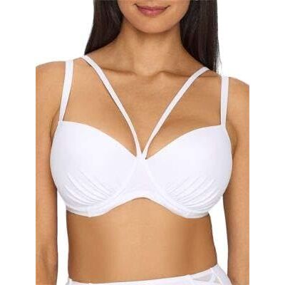 11100 Pour Moi? Damskie bikini plażowe wiązane wyściełane z fiszbinami górne bikini, Biały (biały biały), 75B 11100 Pour Moi? Damskie bikini plażowe wiązane wyściełane z fiszbinami górne bikini, Biały (biały biały), 75B