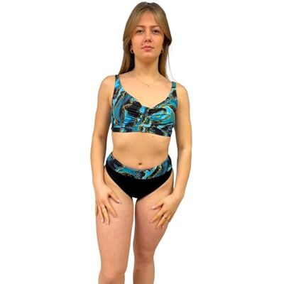 ZA2045/ZA3045 Zestaw bikini z fiszbinami, niebieski nadruk marmuru, Kolor: wielokolorow, 36 ZA2045/ZA3045 Zestaw bikini z fiszbinami, niebieski nadruk marmuru, Kolor: wielokolorow, 36