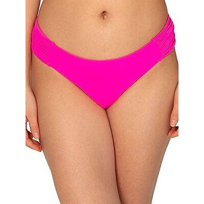 SA1006 Smart & Sexy Damskie pływanie sekretne boczne marszczone dno bikini, fuksja sizzle, małe SA1006 Smart & Sexy Damskie pływanie sekretne boczne marszczone dno bikini, fuksja sizzle, małe