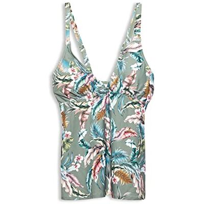 992EF1A353 ESPRIT Damski top tankini z recyklingu, Light Khaki 3, 42 992EF1A353 ESPRIT Damski top tankini z recyklingu, Light Khaki 3, 42