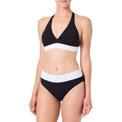 ZA3019 Zestaw bikini z wyjmowanymi miseczkami, tkanina żakardowa, Czarny/biały, 38 ZA3019 Zestaw bikini z wyjmowanymi miseczkami, tkanina żakardowa, Czarny/biały, 38