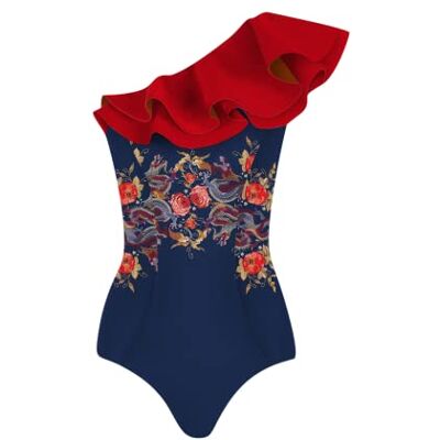 AVE-S045-084-S Averie Damski kostium kąpielowy Avelina One Piece, wielokolorowy, S AVE-S045-084-S Averie Damski kostium kąpielowy Avelina One Piece, wielokolorowy, S