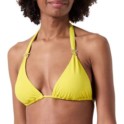 103533_A0S7 Pinko Obfitość Top Bikini Tecno Jersey z PIERŚCIEŃ Ptak, H17_żółty Jaskier, XS 103533_A0S7 Pinko Obfitość Top Bikini Tecno Jersey z PIERŚCIEŃ Ptak, H17_żółty Jaskier, XS