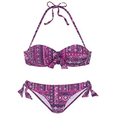 36598705 s.Oliver Bikini typu bandeau, z nadrukiem etnodowym, Druk etnodowy magenta, 38-C 36598705 s.Oliver Bikini typu bandeau, z nadrukiem etnodowym, Druk etnodowy magenta, 38-C