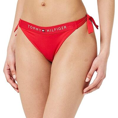 UW0UW04497 Tommy Hilfiger Damskie bikini boczne sznurowane, Primary Red, M UW0UW04497 Tommy Hilfiger Damskie bikini boczne sznurowane, Primary Red, M