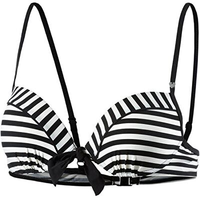 650008-10036 Short Stories Damskie bikini push-up 650008, Czarny (Stripe Black 10036), 70C 650008-10036 Short Stories Damskie bikini push-up 650008, Czarny (Stripe Black 10036), 70C