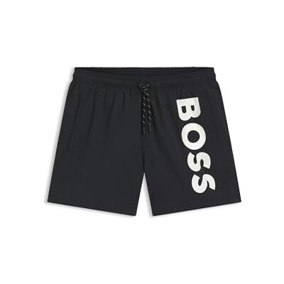 50514502_Black1_XXL BOSS Męskie spodenki kąpielowe ośmiornica z pionowym nadrukiem, Czarny1, XXL 50514502_Black1_XXL BOSS Męskie spodenki kąpielowe ośmiornica z pionowym nadrukiem, Czarny1, XXL