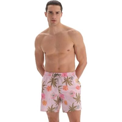 S2423SM84028ST Dagi Męskie szorty kąpielowe z nadrukiem, Rosa, XL S2423SM84028ST Dagi Męskie szorty kąpielowe z nadrukiem, Rosa, XL