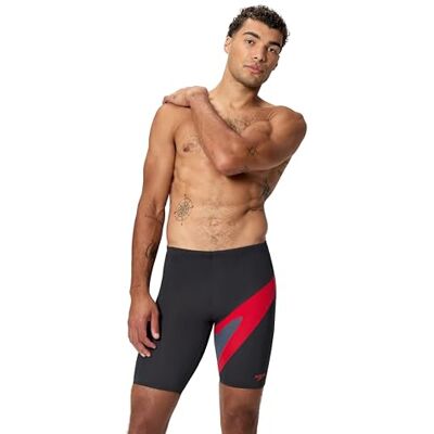 8-A0001530 Speedo Męski Hyperboom Swim Jammer, czarny, 38 8-A0001530 Speedo Męski Hyperboom Swim Jammer, czarny, 38