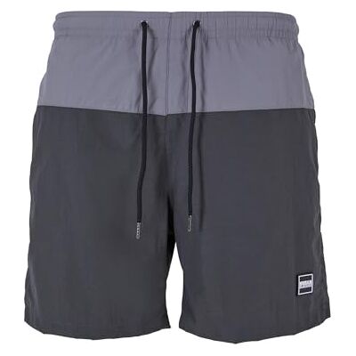 TB1026 Urban Classics M?skie szorty k?pielowe Block Swim Shorts Blackbird/Asphalt, L TB1026 Urban Classics M?skie szorty k?pielowe Block Swim Shorts Blackbird/Asphalt, L