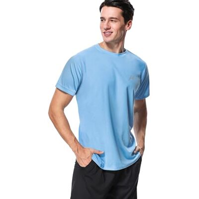 H25-BLACK-L MeetHoo Męska kamizelka Rash Guard, koszulka UV UPF 50+, ochrona przed słońcem, koszulka z krótkim rękawem, do surfowania, biegania, pływania, NIEBIESKI, XL H25-BLACK-L MeetHoo Męska kamizelka Rash Guard, koszulka UV UPF 50+, ochrona przed słońcem, koszulka z krótkim rękawem, do surfowania, biegania, pływania, NIEBIESKI, XL