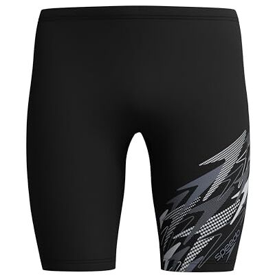 8-113550 Speedo Męskie logo Medley Swim Jammer, czarny, 30 8-113550 Speedo Męskie logo Medley Swim Jammer, czarny, 30