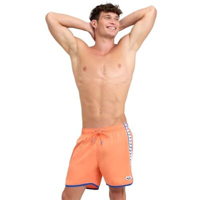 004407-350-XS ARENA M Ikony Team Stripe Boxer Swim Trunks, NESPOLA-Royal, S Men's, Nespola-royal, S 004407-350-XS ARENA M Ikony Team Stripe Boxer Swim Trunks, NESPOLA-Royal, S Men's, Nespola-royal, S