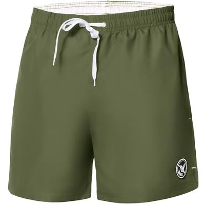 LA-LA40-198-SWS Ladeheid Męskie Kąpielówki Spodenki kąpielowe Szorty Plażowe LA40-198 (Khaki, M) LA-LA40-198-SWS Ladeheid Męskie Kąpielówki Spodenki kąpielowe Szorty Plażowe LA40-198 (Khaki, M)