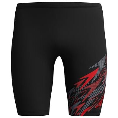 8-113550 Speedo Męskie logo Medley Swim Jammer, czarny, 30 8-113550 Speedo Męskie logo Medley Swim Jammer, czarny, 30