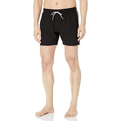 50491594001XXL BOSS Męskie kąpielówki Solid Swim Trunk with Iconic Side Stripe, ciemne czarne, XXL, Ciemna czerń., XXL 50491594001XXL BOSS Męskie kąpielówki Solid Swim Trunk with Iconic Side Stripe, ciemne czarne, XXL, Ciemna czerń., XXL