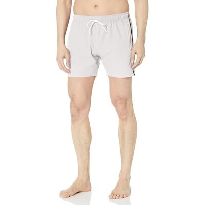 50491594057S BOSS Męskie kąpielówki Solid Swim Trunk with Iconic Side Stripe Slipe Swim, szaro-szare (Glacier Grey), S, szary Glacier Grey, S 50491594057S BOSS Męskie kąpielówki Solid Swim Trunk with Iconic Side Stripe Slipe Swim, szaro-szare (Glacier Grey), S, szary Glacier Grey, S