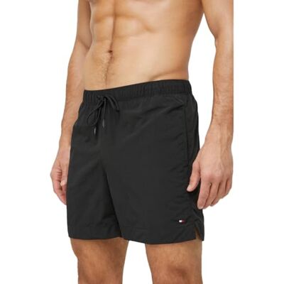 UM0UM02793 Tommy Hilfiger Męskie spodenki kąpielowe z logo, czarny (czarny), XL UM0UM02793 Tommy Hilfiger Męskie spodenki kąpielowe z logo, czarny (czarny), XL