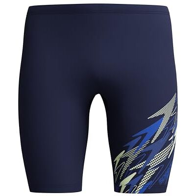 8-113550 Speedo Męskie logo Medley Swim Jammer, granatowy, 32 8-113550 Speedo Męskie logo Medley Swim Jammer, granatowy, 32