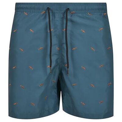 TB2680 Urban Classics Szorty kąpielowe Embroidery Kufry Mężczyźni , Shark/Teal/Toffee , L TB2680 Urban Classics Szorty kąpielowe Embroidery Kufry Mężczyźni , Shark/Teal/Toffee , L