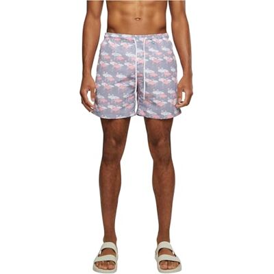 TB2679 Urban Classics Pattern Swim Shorts Shorty Mężczyźni , Flamingo Aop , L TB2679 Urban Classics Pattern Swim Shorts Shorty Mężczyźni , Flamingo Aop , L