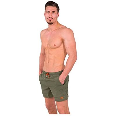 196930-142 Alpha Industries Basic Swim Short Męskie spodenki kąpielowe Dark Olive 196930-142 Alpha Industries Basic Swim Short Męskie spodenki kąpielowe Dark Olive