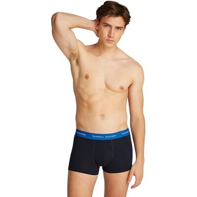 UM0UM033850W4S Tommy Hilfiger Męskie kąpielówki ze stretchu, 7 sztuk, Biały (biały/Vib Indigo/Dark Mag/Des Sky), S UM0UM033850W4S Tommy Hilfiger Męskie kąpielówki ze stretchu, 7 sztuk, Biały (biały/Vib Indigo/Dark Mag/Des Sky), S