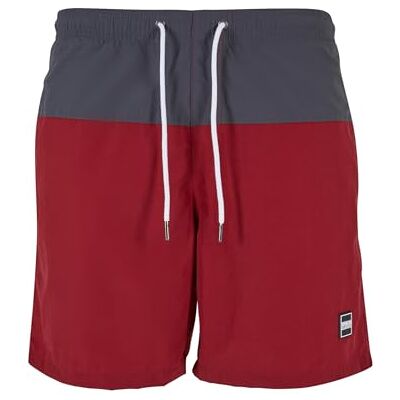 TB1026 Urban Classics Block Swim Shorts męskie szorty kąpielowe ciemnoszare/czerwone Basics, Streetwear, ciemnoszary/czerwony, M TB1026 Urban Classics Block Swim Shorts męskie szorty kąpielowe ciemnoszare/czerwone Basics, Streetwear, ciemnoszary/czerwony, M