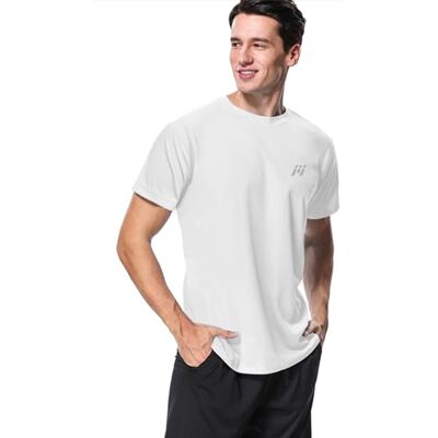 (H12)-LIGHT_GREY-M MeetHoo Koszulka Rash Guard Hombre Camisa Manga Krótka/duża Camiseta UV Camisetas Deporte Deporte Deportiva de Protección Solar UV UPF 50+ para fútbol sportowego Correr lub Montañismo, Kolor biały (H12)-LIGHT_GREY-M MeetHoo Koszulka Rash Guard Hombre Camisa Manga Krótka/duża Camiseta UV Camisetas Deporte Deporte Deportiva de Protección Solar UV UPF 50+ para fútbol sportowego Correr lub Montañismo, Kolor biały