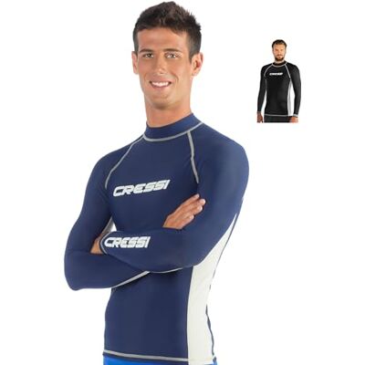 LW477103 Cressi Men'S Rash Guard Man Long Sl Długi Rękaw Rash Guard Dla Dorosłych,Niebieski,M LW477103 Cressi Men'S Rash Guard Man Long Sl Długi Rękaw Rash Guard Dla Dorosłych,Niebieski,M