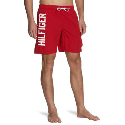 Tommy Hilfiger Męskie szorty kąpielowe 0P81116071, Czerwony (Scarlet Red), 52 Tommy Hilfiger Męskie szorty kąpielowe 0P81116071, Czerwony (Scarlet Red), 52