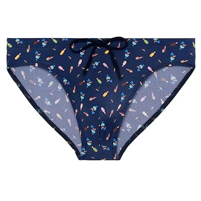 402994 HOM Letnie figi kąpielowe, Nadruk granatowy, L 402994 HOM Letnie figi kąpielowe, Nadruk granatowy, L