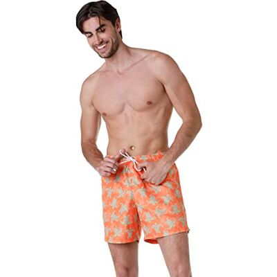 9L0BXG LVB Bokserki Trendy Kostium Mężczyźni, Drukowane pomarańczowe, L 9L0BXG LVB Bokserki Trendy Kostium Mężczyźni, Drukowane pomarańczowe, L