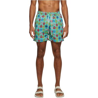 TB2679 Urban Classics Pattern Swim Shorts Shorty Mężczyźni , Calavera Aop , M TB2679 Urban Classics Pattern Swim Shorts Shorty Mężczyźni , Calavera Aop , M