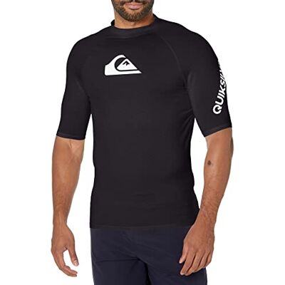 EQYWR03228-2-M Quiksilver Męska koszulka surfingowa z krótkim rękawem All Time Ss Rashguard Rash Guard, Czarny, M EQYWR03228-2-M Quiksilver Męska koszulka surfingowa z krótkim rękawem All Time Ss Rashguard Rash Guard, Czarny, M